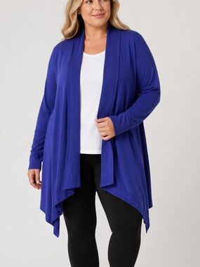 Athleta Womens Pranayama Restore Wrap Cardigan Size 2X Plus Size Blue Soft
